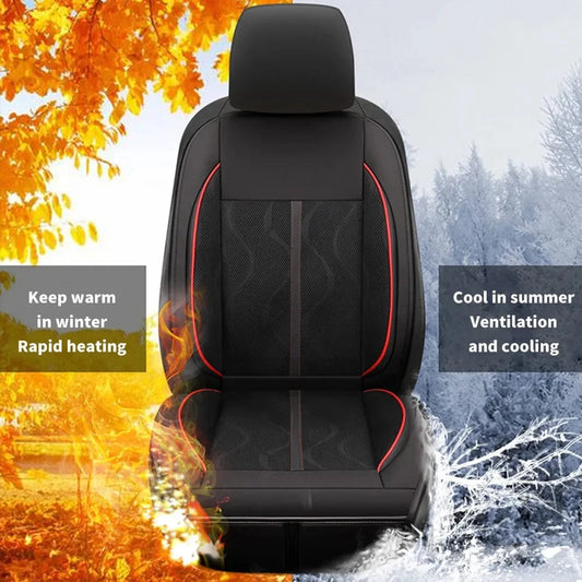 🏁 Heated & Ventilated Car Seat Cushion – All-Season Comfort with Massage, Cooling & More
