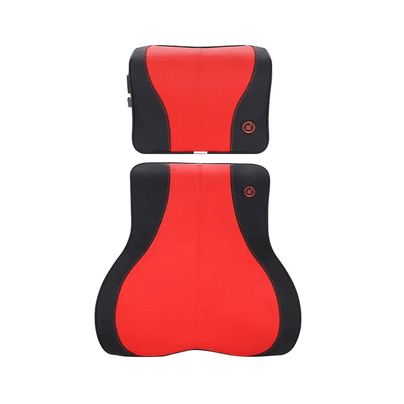 Heated Massage Seat with Memory Foam Neck Pillow – Universal Fit & Adjustable Support for Travel Comfort