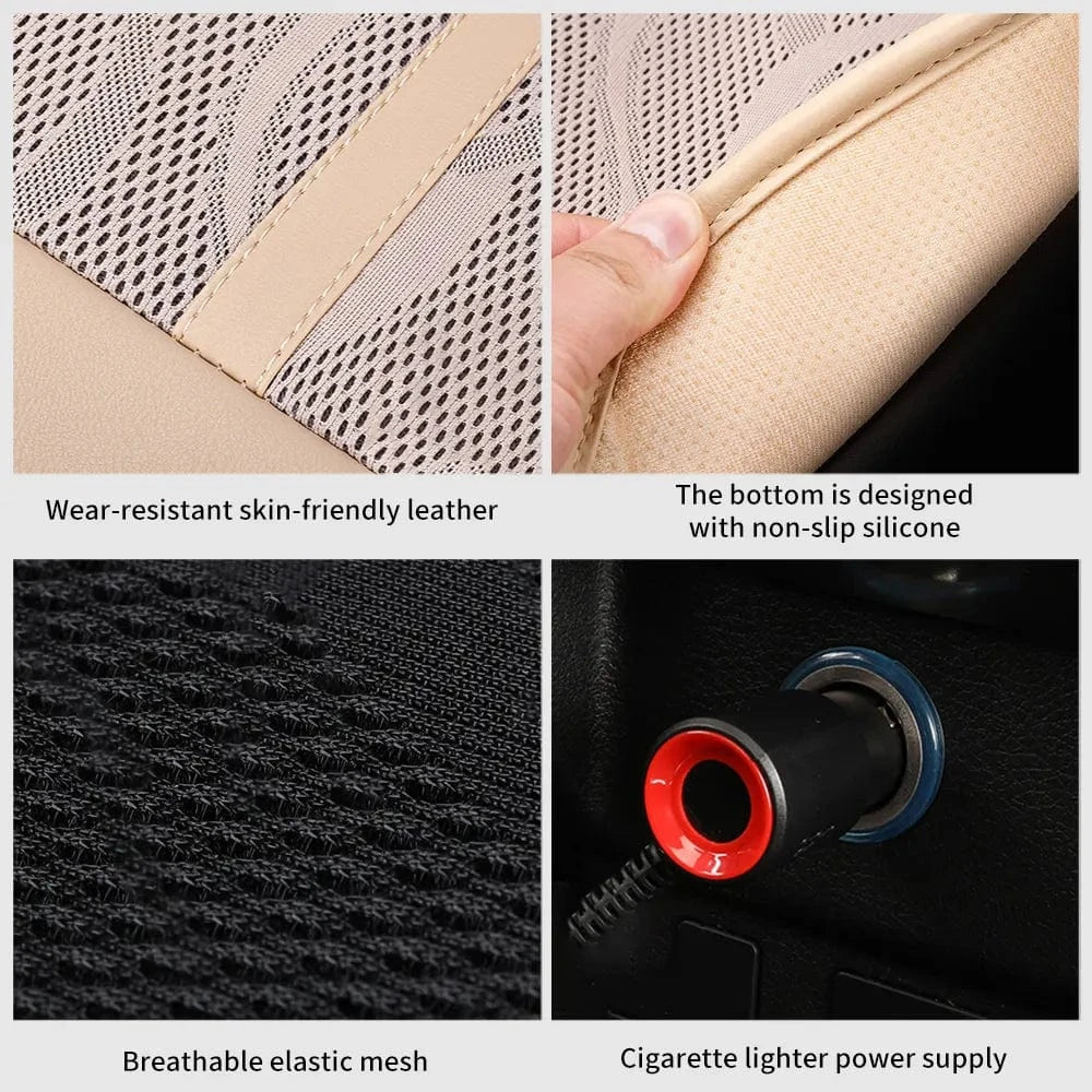 ๐ Heated & Ventilated Car Seat Cushion โ All-Season Comfort with Massage, Cooling & More