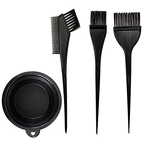 HappyGlow™ Hair Dye Brush & Bowl Kit — 4‑Piece Professional Set
