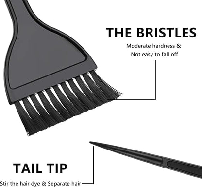"Coloring Kit: 3-Piece Set - Bowl, Brushes, Comb - Tinting, Dying, Coloring - Larger Comb, Shower, Wide Tooth - Detangler - Wet/Dry - Hair"