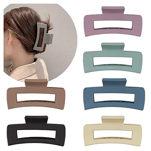 HAPPYGLOW Hair Claw Clips - Pack of 6 Pack Jaw Clamp