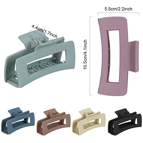 HAPPYGLOW Hair Claw Clips - Pack of 6 Pack Jaw Clamp